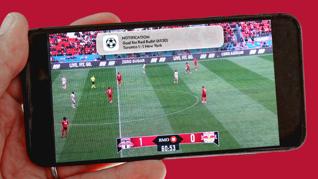 Muting sports notifications and enabling Do Not Disturb during a live match.
